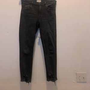 Agolde grey distressed skinny jeans